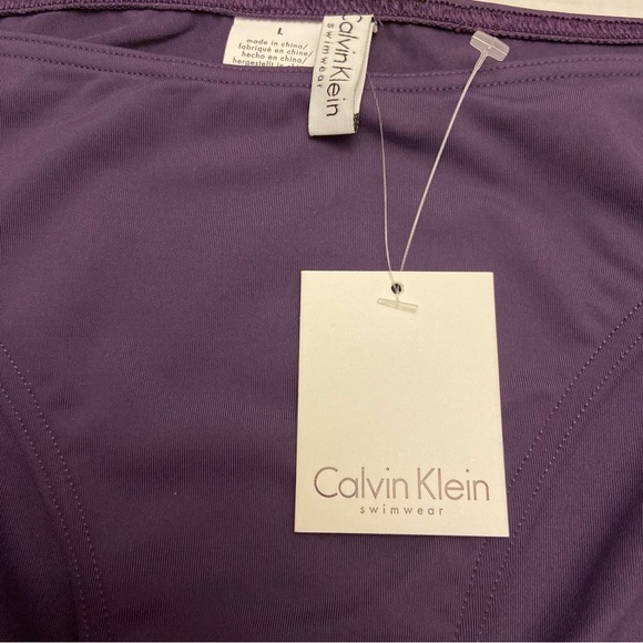 Calvin Klein Women Solid Classic Bikini Swim Bottom Blackberry Purple - Picture 3 of 6